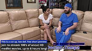 dr tampa examines neighbor alix avery gyno closeup shaved pussy anal fingering pov