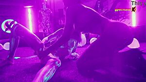 Neon Party Girls Fuck Scream in Pleasure!