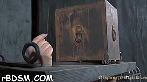 cunning maid boldly fucks her pussy hard with huge sex toy in thong