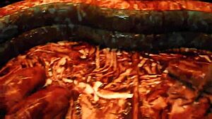 King Cures hosts chocolate model wrestling olympics by the pool