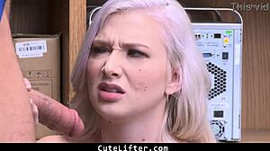 Will Cute Emily Right Submit To Guard's Thorough Office Inspection?