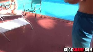 cuck hubby watches big cock drill my tiny wife hard!!