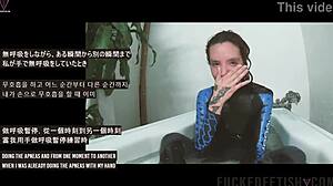 skinny asian sattira in spandex gets sexy underwater pool fuck doll action