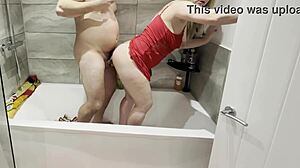 Step son, I suck you off in shower!