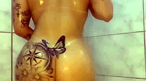 watched her dance then play with ass under shower