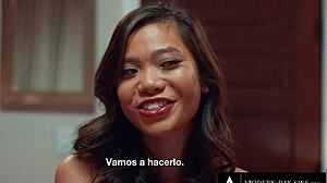 horny teen babes squirt wet in lesbian threesome