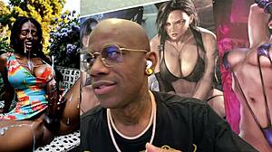 trans teen sucks christmas cock, cums hard all over tight body