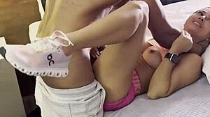 hotwife at condo gym seduces hung neighbor gets soaked fucks in front of cuck