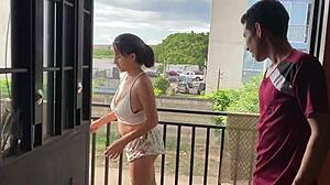 I seduced stepdad mopping and he came in my mouth after fuck