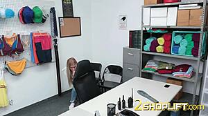 hot police officer bangs naughty blondes doggystyle in office turns