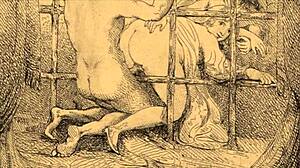 Vintage Erotic Drawings of Hairy Antique Beauties