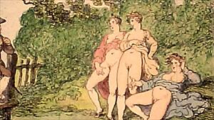 Vintage Erotic Drawings of Hairy Antique Beauties