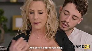 mom and boy watch shaved french milf's big tits revenge?