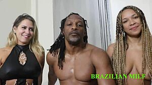 Stepmom And Stepsis Offer Asses To Hung Black Stud