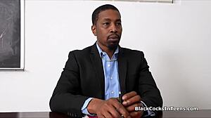 Coed Fantasizes Sloppy Blowjob on Teacher's BBC Under Classroom Desk