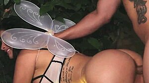 Innocent angel yields pink pussy to demon