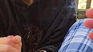 A Smoke and a Milf Swallow Blowjob