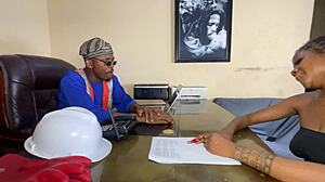 harveyxbush agent fucks curvy client ass tits in office