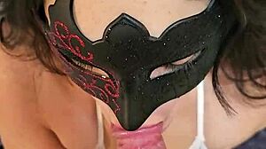 Zoey B's passionate latina brunette blowjob on huge cock