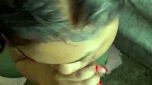 Ghetto Sloppy Head on Big Black Cock Cum Facial!