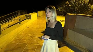 Pregnant Blonde Bends Over Outdoor No Panties For Stranger