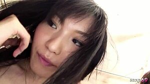 Uncensored JAV MMF Threesome Creampie Casting Bushy Pussy Teen