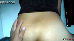 curious girl ends up ass-fucked, slathers lube cluelessly then bounces hard in homemade mexican porno