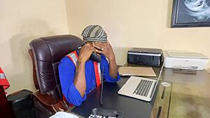 harveyxbush agent fucks curvy client ass tits in office