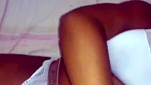 bbw ebony whore slurps cum after juicy assfucking