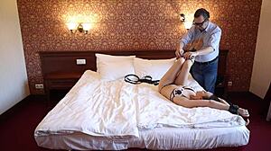 sofi belt bondage handcuffs lingerie spanking in hotel
