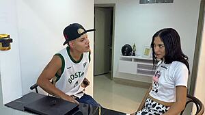 wow! stepsis asks pc lesson but feels my huge cock instead!