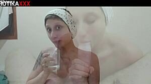 pregnant sadira teases with curves before swallowing brazilian cum