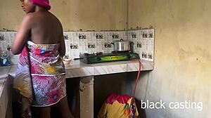 i sneak fuck my petite maid in kitchen cuz wife ain't home 🔥🍑