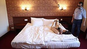 sofi belt bondage handcuffs lingerie spanking in hotel