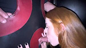 swingers club cabin fuck three cocks then uber blowjob on exit