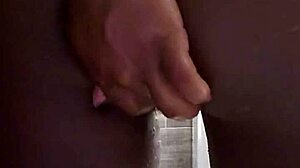 amateur babe fingers ass in steamy shower play