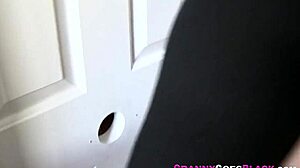 naughty gilf granny rides huge black cock with titty fuck orgasm