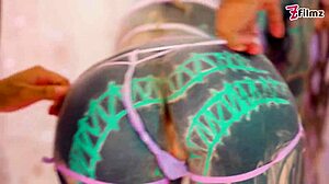 Inked Babe's Ass Gaped By BBC Swallows Then Facial Cum