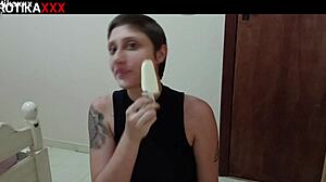 pregnant sadira teases with curves before swallowing brazilian cum