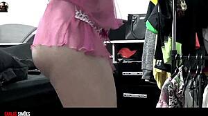 check out this hot young latina flashing her sexy panties!