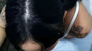 drakaris' instagram pendeja slurps bbc like a pro interracial blowjob queen