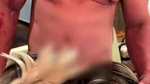 girlfriend sneaks over to couple's house craving their forbidden threesome heat