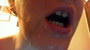 nicoletta dives deep into her naughty mouth soap kink alone