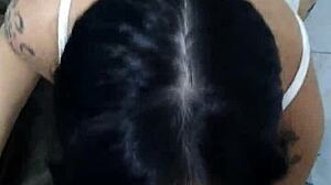 drakaris' instagram pendeja slurps bbc like a pro interracial blowjob queen