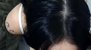 drakaris' instagram pendeja slurps bbc like a pro interracial blowjob queen