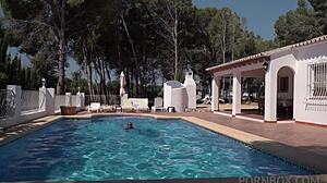 Valentina Ricci Rides Monster Big Black Cock Poolside