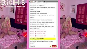 hot blonde teases her curves live on webcam!