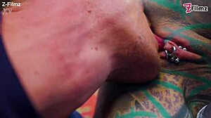 Pornstar tattoo artist screams for customer's hard anal ATM facial!