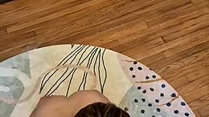 dirty wife fingers pussy backstage then huge facial blast