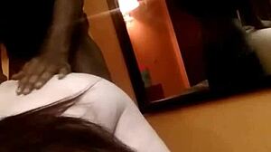 thick white girl pounds her husband hard from behind